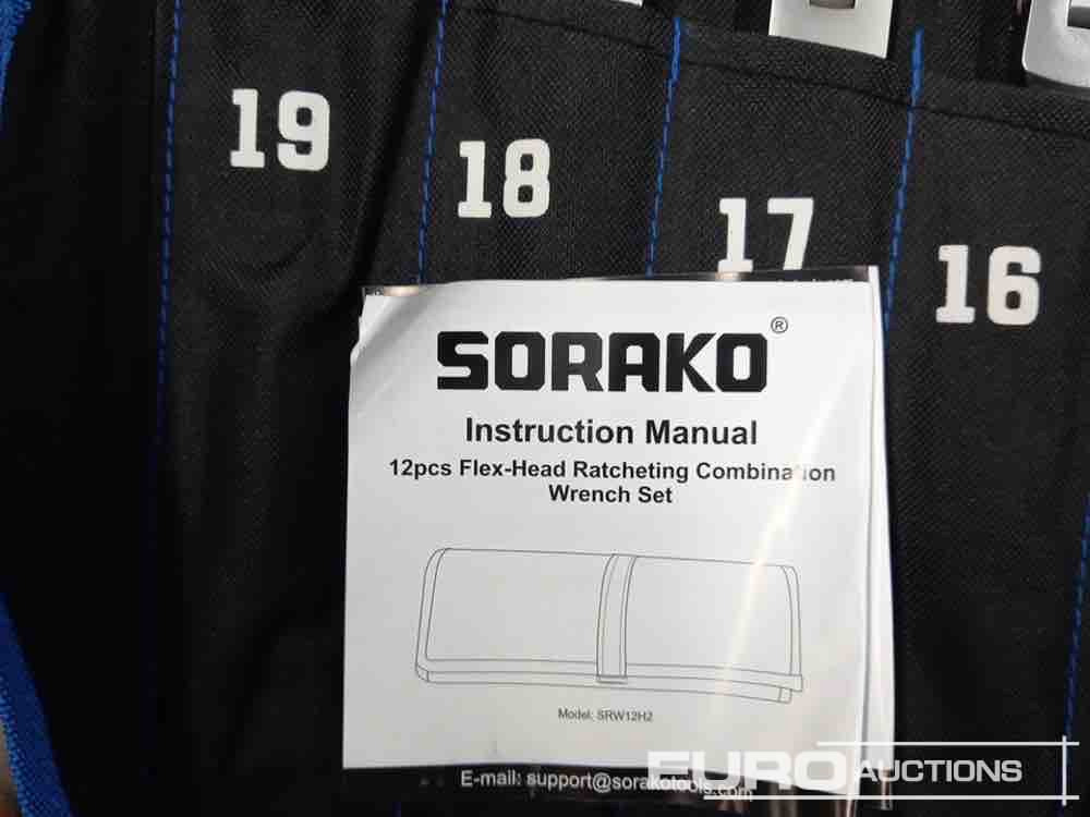 Оборудование для мастерских Unused 12pcs Flexible Ratchet Spanner Set, 8-19 mm: фото 6