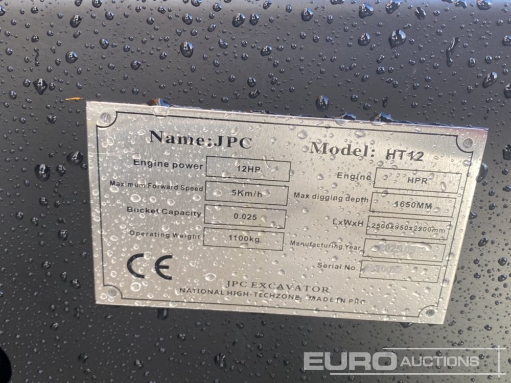 Мини-экскаватор Unused 2025 JPC HT12: фото 28