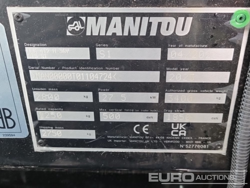 Телескопический погрузчик Unused 2025 Manitou ULM 412H: фото 40