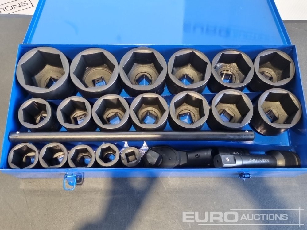 Unused Boss 1" 21pc Pneumatic Socket Set, 8" Impact Extension Bar, Universal Joint, Quick Release Ratchet Handle, 20" T-sliding Bar - Оборудование для мастерских: фото 4 Unused Boss 1" 21pc Pneumatic Socket Set, 8" Impact Extension Bar, Universal Joint, Quick Release Ratchet Handle, 20" T-sliding Bar - Оборудование для мастерских: фото 4