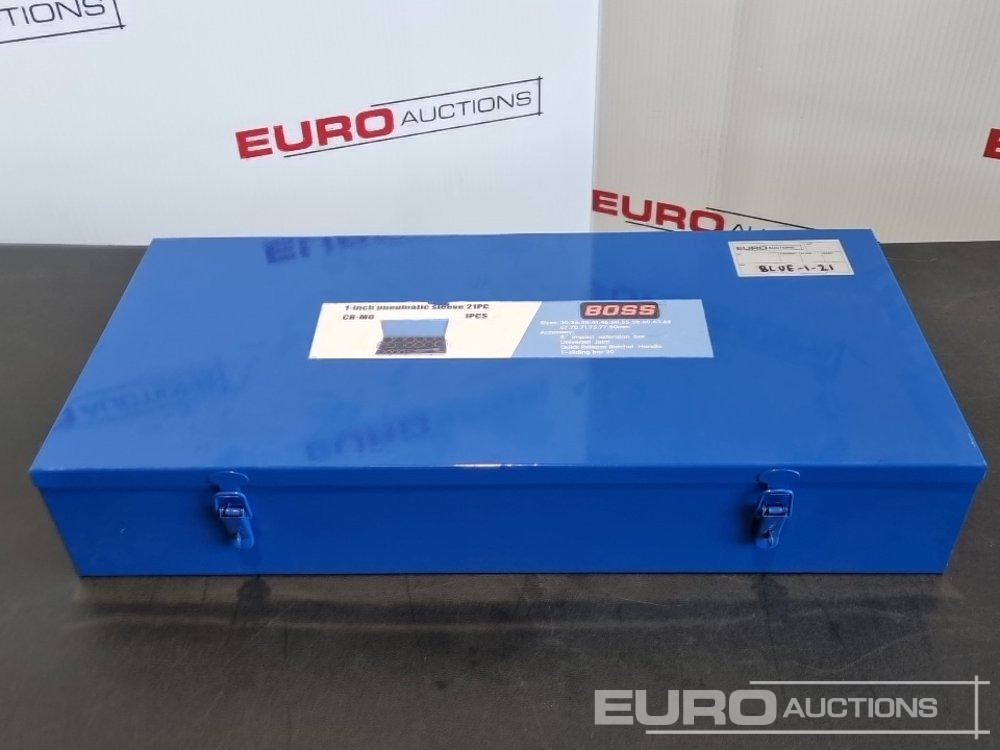 Unused Boss 1" 21pc Pneumatic Socket Set, 8" Impact Extension Bar, Universal Joint, Quick Release Ratchet Handle, 20" T-sliding Bar - Оборудование для мастерских: фото 2 Unused Boss 1" 21pc Pneumatic Socket Set, 8" Impact Extension Bar, Universal Joint, Quick Release Ratchet Handle, 20" T-sliding Bar - Оборудование для мастерских: фото 2
