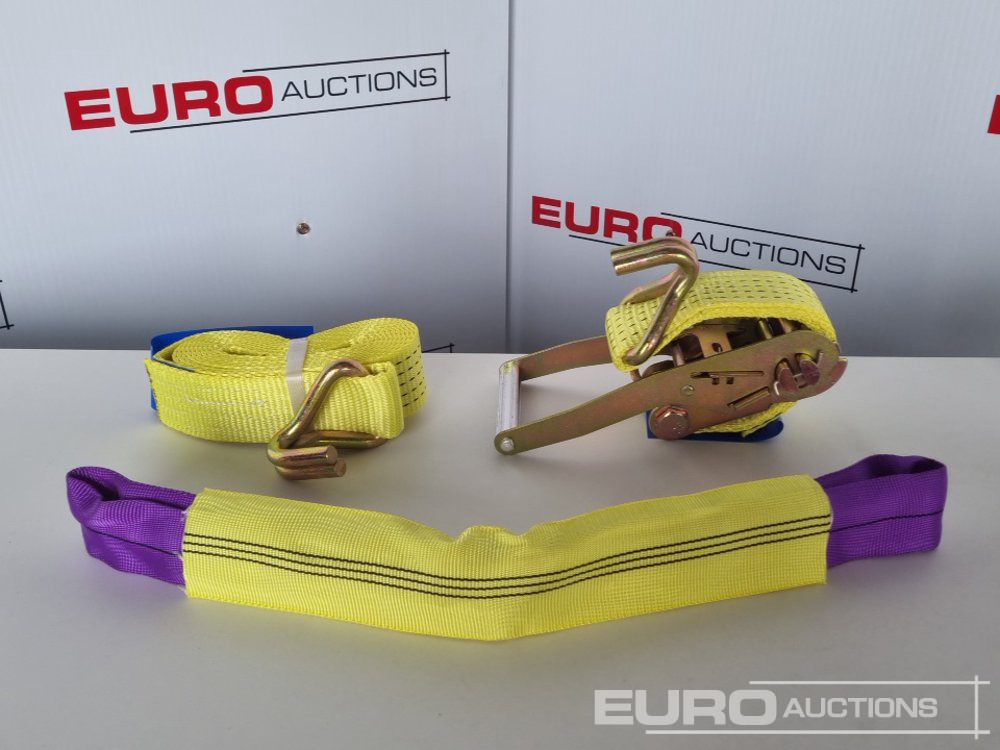 Строительное оборудование Unused Boss 4M x 50mm 5 Ton Ratchet Straps with Sling (4 of): фото 29
