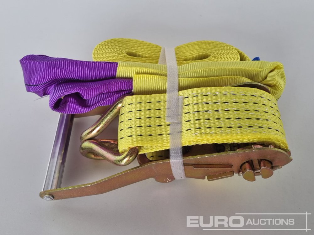 Строительное оборудование Unused Boss 4M x 50mm 5 Ton Ratchet Straps with Sling (4 of): фото 9