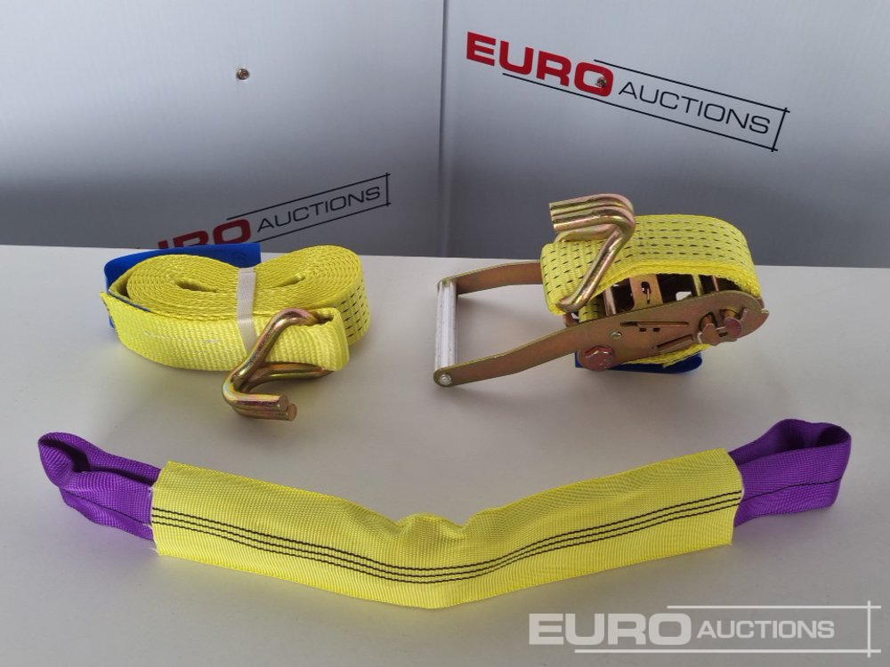 Строительное оборудование Unused Boss 4M x 50mm 5 Ton Ratchet Straps with Sling (4 of): фото 30
