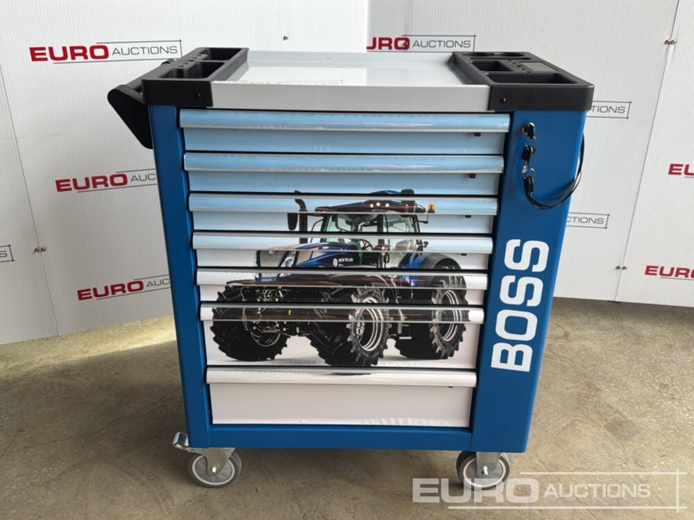 Unused Boss Roller Tool Chest, 7 Drawer, Side Storage Compartment, 258 Piece Tool Set (Blue) - Оборудование для мастерских: фото 2 Unused Boss Roller Tool Chest, 7 Drawer, Side Storage Compartment, 258 Piece Tool Set (Blue) - Оборудование для мастерских: фото 2