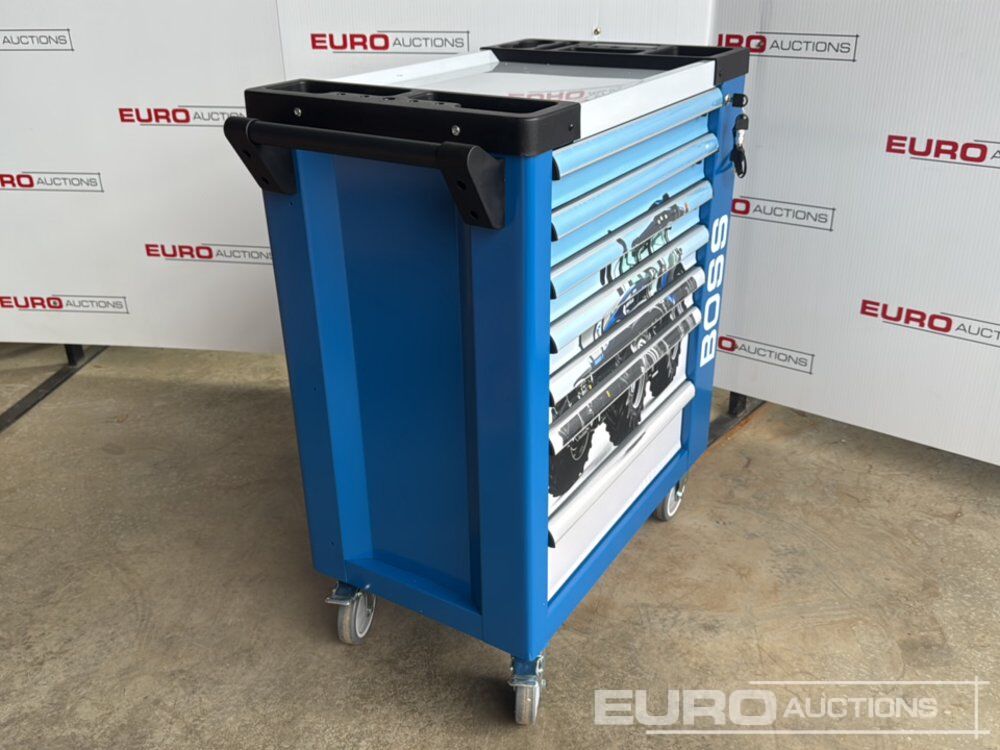 Unused Boss Roller Tool Chest, 7 Drawer, Side Storage Compartment, 258 Piece Tool Set (Blue) - Оборудование для мастерских: фото 3 Unused Boss Roller Tool Chest, 7 Drawer, Side Storage Compartment, 258 Piece Tool Set (Blue) - Оборудование для мастерских: фото 3