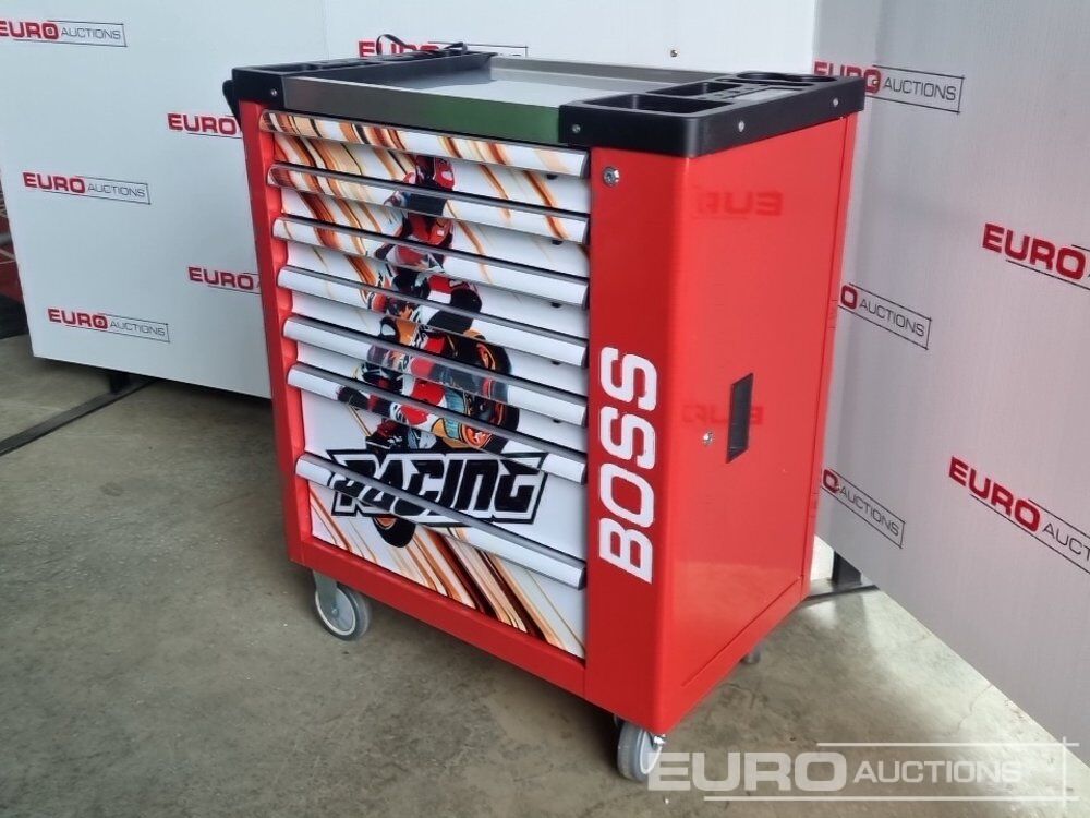 Unused Boss Roller Tool Chest, 7 Drawer, Side Storage Compartment, 258 Piece Tool Set (Red) - Оборудование для мастерских: фото 1 Unused Boss Roller Tool Chest, 7 Drawer, Side Storage Compartment, 258 Piece Tool Set (Red) - Оборудование для мастерских: фото 1