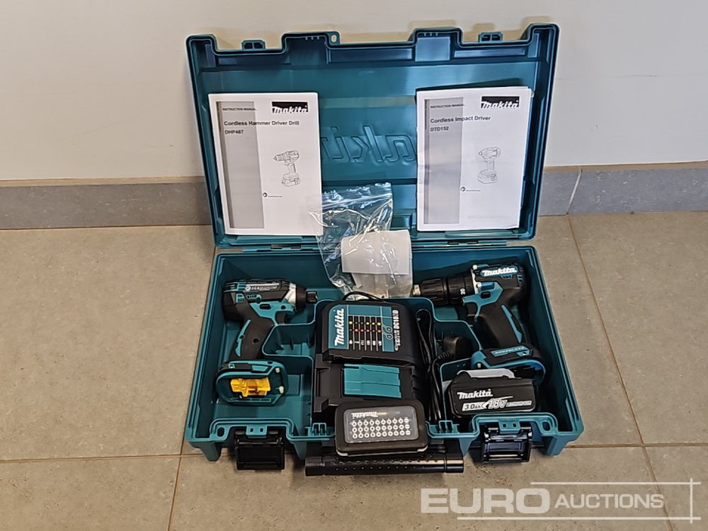 Unused Makita DHP453 18V LXT Combi Dril, Makita DTD152 18V LXT Impact Driver, Battery, Charger, Bit Set - Оборудование для мастерских: фото 2 Unused Makita DHP453 18V LXT Combi Dril, Makita DTD152 18V LXT Impact Driver, Battery, Charger, Bit Set - Оборудование для мастерских: фото 2