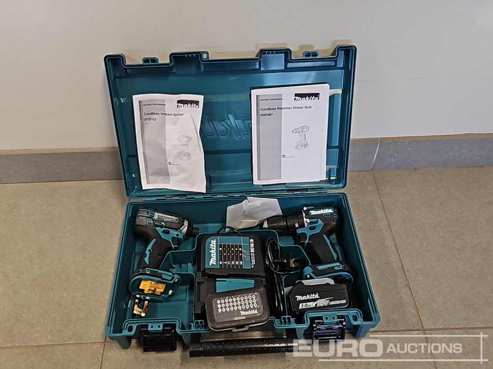 Unused Makita DHP453 18V LXT Combi Dril, Makita DTD152 18V LXT Impact Driver, Battery, Charger, Bit Set - Оборудование для мастерских: фото 2 Unused Makita DHP453 18V LXT Combi Dril, Makita DTD152 18V LXT Impact Driver, Battery, Charger, Bit Set - Оборудование для мастерских: фото 2