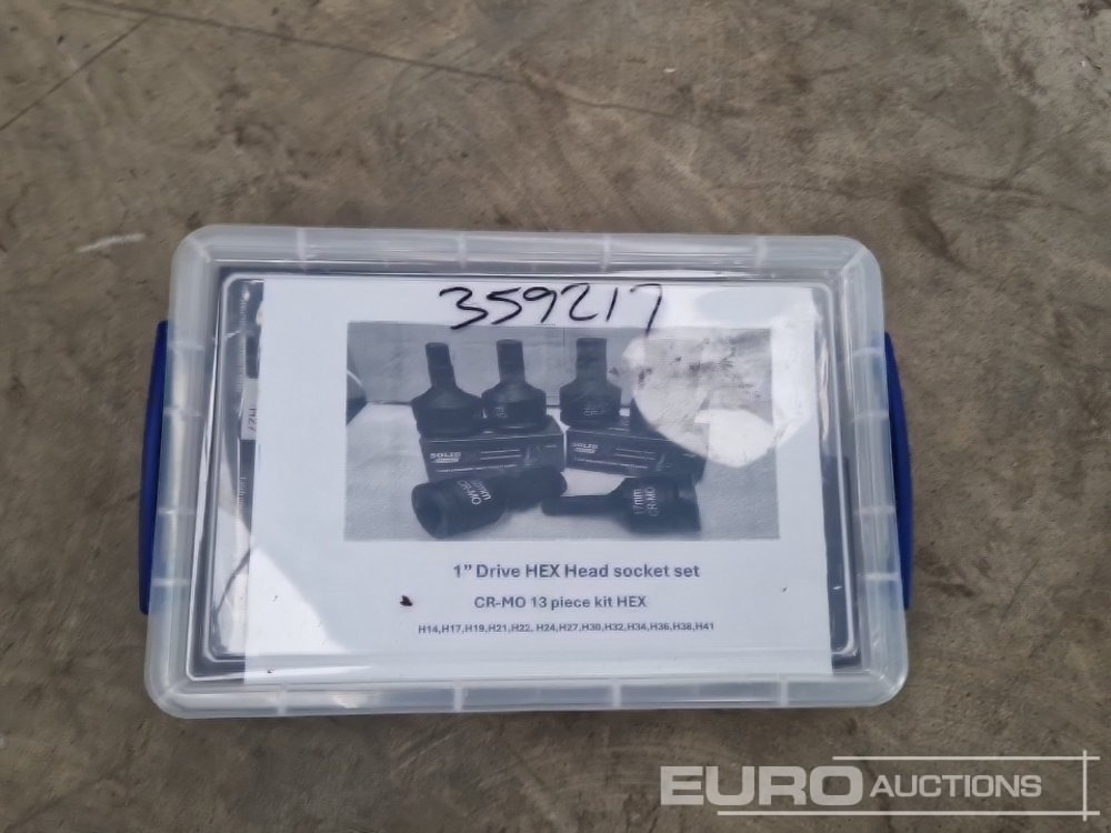 Unused Solid X 1" Drive 13 Pc Impact Socket, Hex Drive Set - Строительное оборудование: фото 2 Unused Solid X 1" Drive 13 Pc Impact Socket, Hex Drive Set - Строительное оборудование: фото 2
