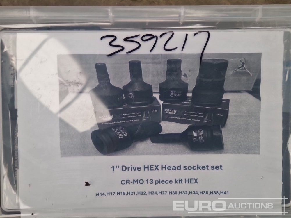Unused Solid X 1" Drive 13 Pc Impact Socket, Hex Drive Set - Строительное оборудование: фото 4 Unused Solid X 1" Drive 13 Pc Impact Socket, Hex Drive Set - Строительное оборудование: фото 4