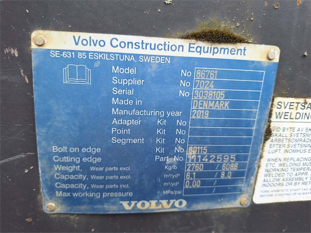 Volvo 6,1m3 - Ковш для погрузчика для Строительной техники: фото 4 Volvo 6,1m3 - Ковш для погрузчика для Строительной техники: фото 4