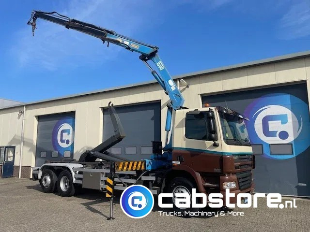 DAF CF 85.340 6X2 Euro 3 - Haakarm containersystem - Hooklift - Abrollkipper - Year 2004 - HMF 1680-K2 Crane - Grua - Ladekran - Autolaadkraan - Крюковой мультилифт, Автоманипулятор: фото 1 DAF CF 85.340 6X2 Euro 3 - Haakarm containersystem - Hooklift - Abrollkipper - Year 2004 - HMF 1680-K2 Crane - Grua - Ladekran - Autolaadkraan - Крюковой мультилифт, Автоманипулятор: фото 1