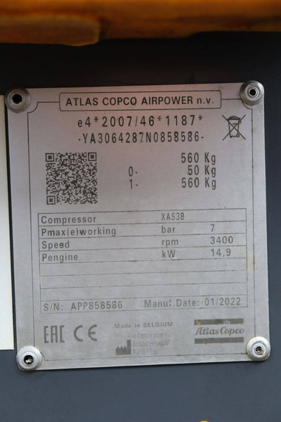 Прицеп бортовой/ Платформа Atlas-Copco XAS38: фото 13