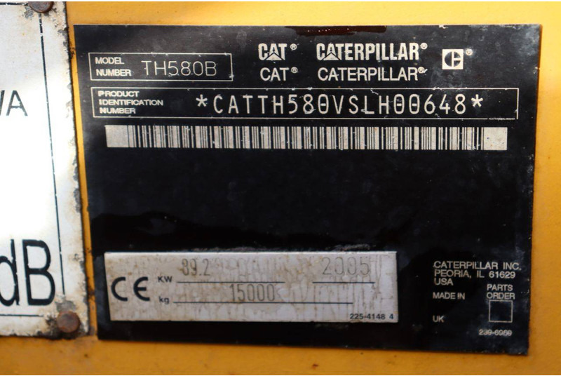 Телескопический погрузчик Caterpillar TH580B: фото 15