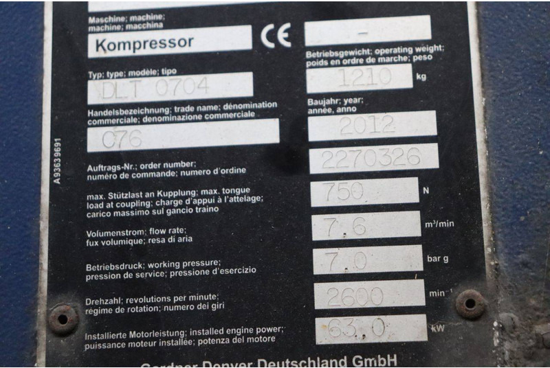 Воздушный компрессор Compair C 76: фото 17