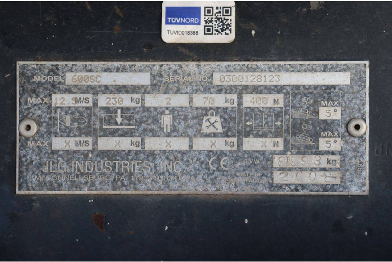 Телескопический подъемник JLG 600SC: фото 13