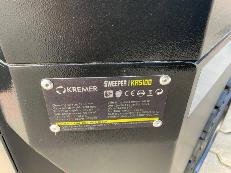 Новый Подметально-уборочная машина Kremer KRS100: фото 20 Новый Подметально-уборочная машина Kremer KRS100: фото 20