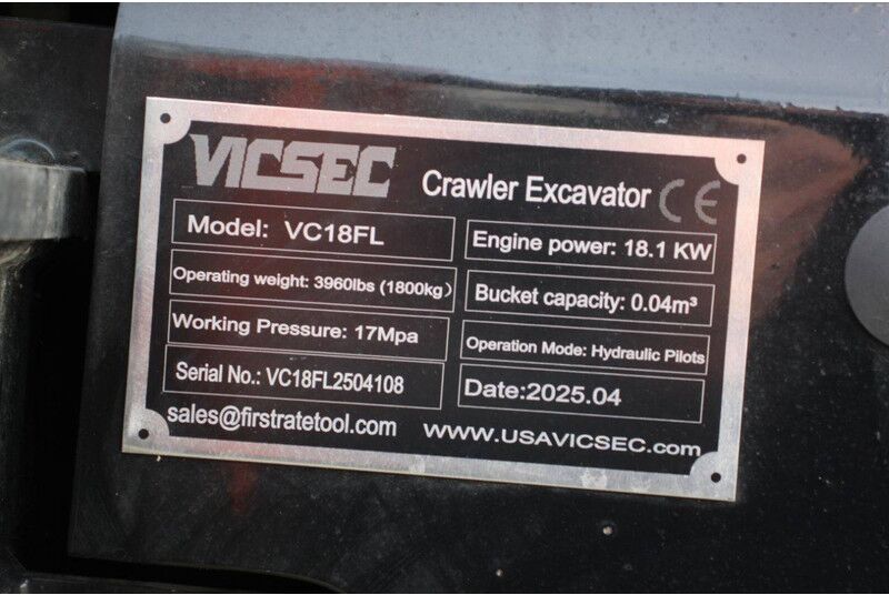 Новый Мини-экскаватор VICSEC VC18FL: фото 19