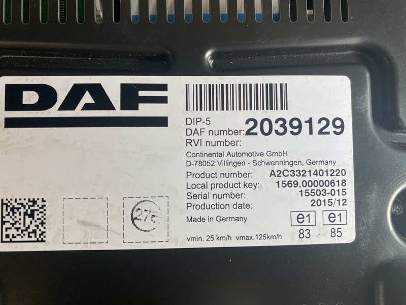 DAF - Приборная панель: фото 2 DAF - Приборная панель: фото 2