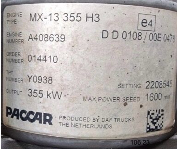 DAF MX-13 355 H3 - Двигатель: фото 5 DAF MX-13 355 H3 - Двигатель: фото 5