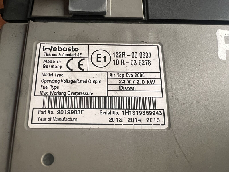 Webasto - Отопление/ Вентиляция: фото 4 Webasto - Отопление/ Вентиляция: фото 4