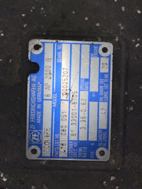 ZF 6 AP 2000 - Коробка передач для Городских автобусов: фото 1 ZF 6 AP 2000 - Коробка передач для Городских автобусов: фото 1