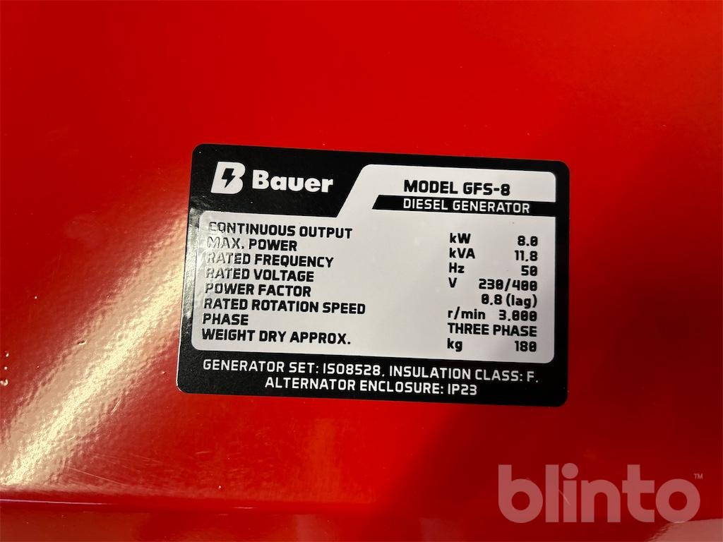 Bauer GFS-8 (2025) - Электрогенератор: фото 5 Bauer GFS-8 (2025) - Электрогенератор: фото 5