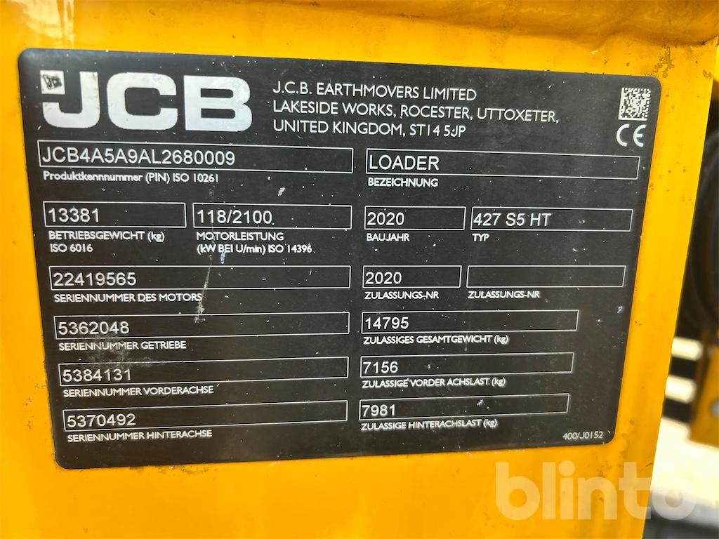 JCB 427 HT (2020) - Колёсный погрузчик: фото 5 JCB 427 HT (2020) - Колёсный погрузчик: фото 5