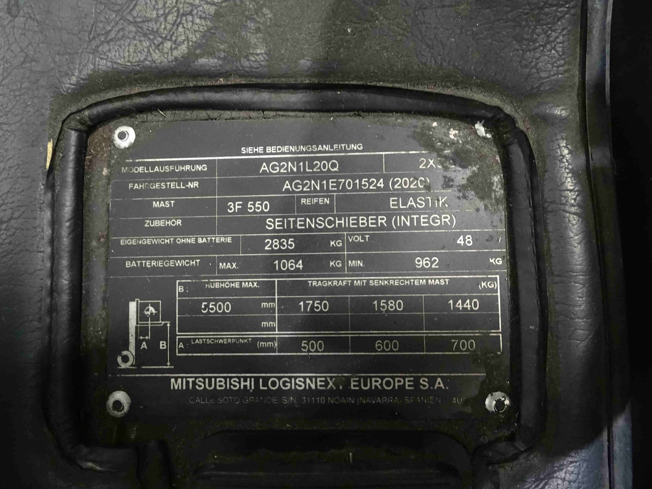 Mitsubishi AG2N1L20Q - Электропогрузчик: фото 5 Mitsubishi AG2N1L20Q - Электропогрузчик: фото 5