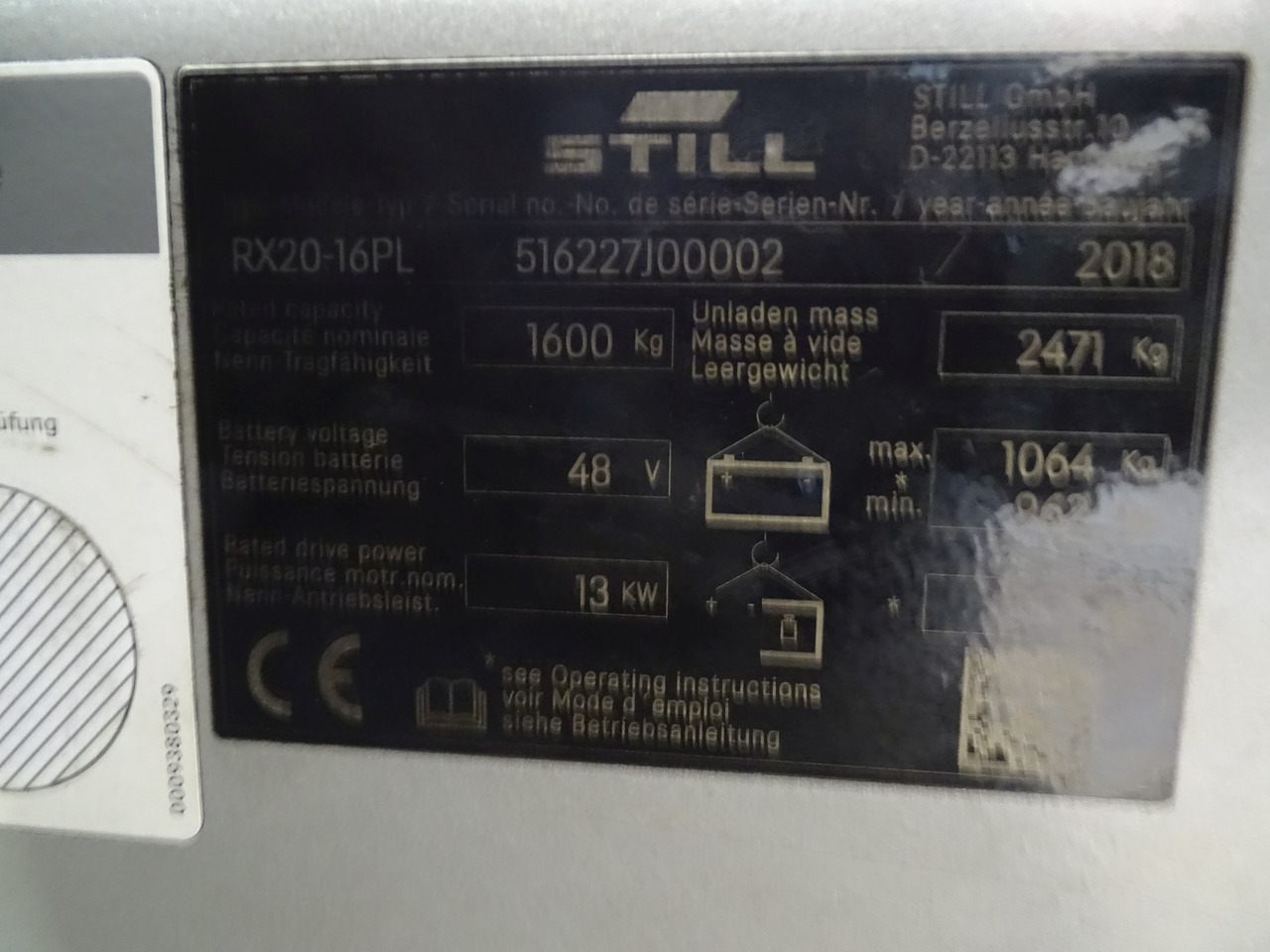 Still RX20-16PL - Электропогрузчик: фото 5 Still RX20-16PL - Электропогрузчик: фото 5