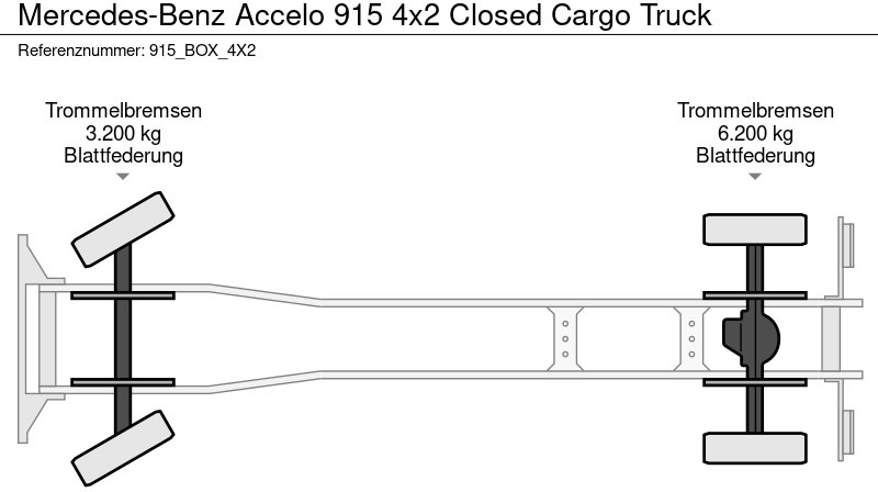 Новый Грузовик с закрытым кузовом Mercedes-Benz Accelo 915 4x2 Closed Cargo Truck: фото 20