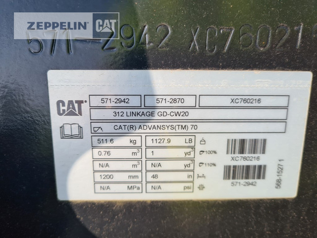 Cat TL1200 CW20 - Ковш для экскаватора для Строительной техники: фото 4 Cat TL1200 CW20 - Ковш для экскаватора для Строительной техники: фото 4
