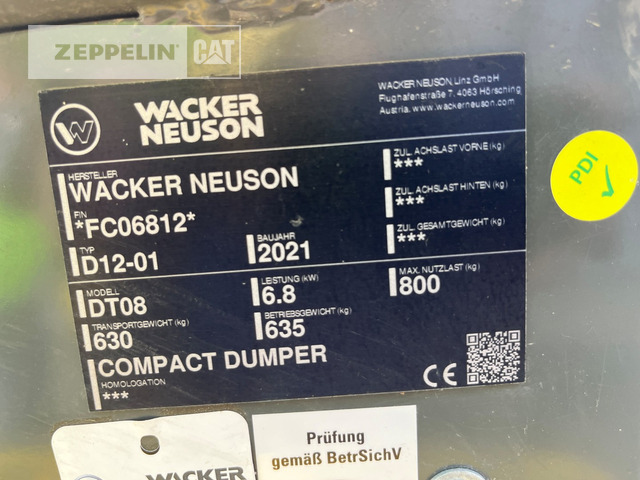 Wacker DT08 - Сочленённый самосвал: фото 2 Wacker DT08 - Сочленённый самосвал: фото 2