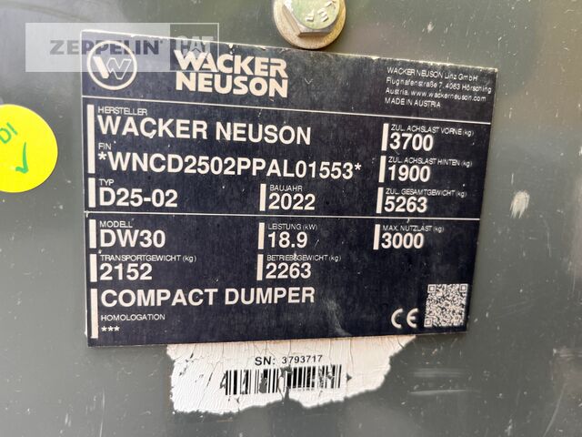 Сочленённый самосвал Wacker DW30: фото 8 Сочленённый самосвал Wacker DW30: фото 8