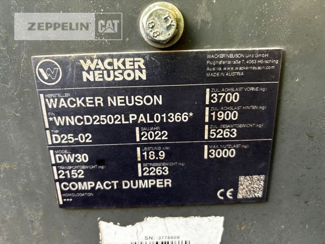 Сочленённый самосвал Wacker DW30: фото 14