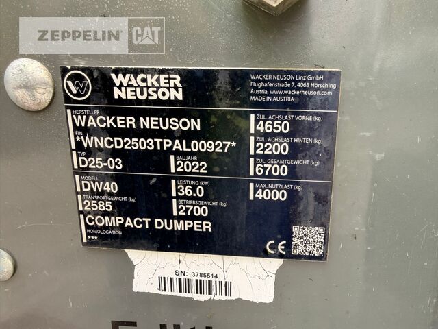 Сочленённый самосвал Wacker DW40: фото 14