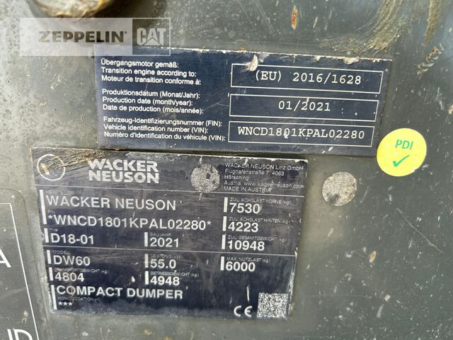 Wacker DW60 - Сочленённый самосвал: фото 5 Wacker DW60 - Сочленённый самосвал: фото 5