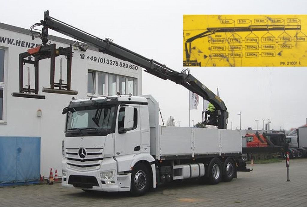 Mercedes-Benz Antos 2543 L/6x2 Pritsche Heckkran - Грузовик бортовой/ Платформа, Автоманипулятор: фото 1 Mercedes-Benz Antos 2543 L/6x2 Pritsche Heckkran - Грузовик бортовой/ Платформа, Автоманипулятор: фото 1